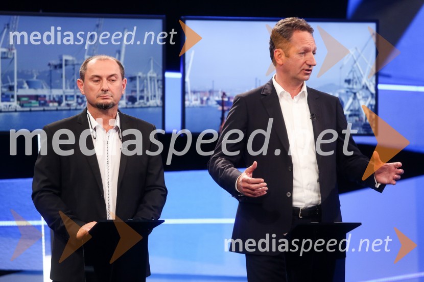  Gašpar Gašpar  Mišič, bivši predsednik uprave Luka Koper;  Boris Popovič, župan KopraPredvolilno soočenje županskih kandidatov na POP TV