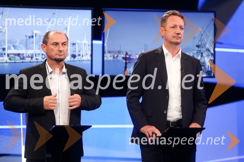  Gašpar Gašpar  Mišič, bivši predsednik uprave Luka Koper;  Boris Popovič, župan KopraPredvolilno soočenje županskih kandidatov na POP TV