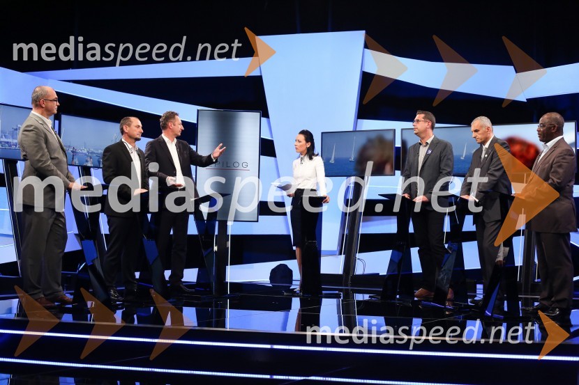  Sebastjan Jeretič, kandidat za piranskega župana;  Gašpar Gašpar  Mišič, bivši predsednik uprave Luka Koper;  Boris Popovič, župan Kopra;  Maja Sodja, tv voditeljica;  Aleš Bržan, kandidat za župana MOK;  Gregor Strmčnik, kandidat za župana Ankarana;  Peter Bossman, župan, občina PiranPredvolilno soočenje županskih kandidatov na POP TV