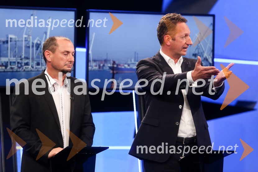  Gašpar Gašpar  Mišič, bivši predsednik uprave Luka Koper;  Boris Popovič, župan KopraPredvolilno soočenje županskih kandidatov na POP TV