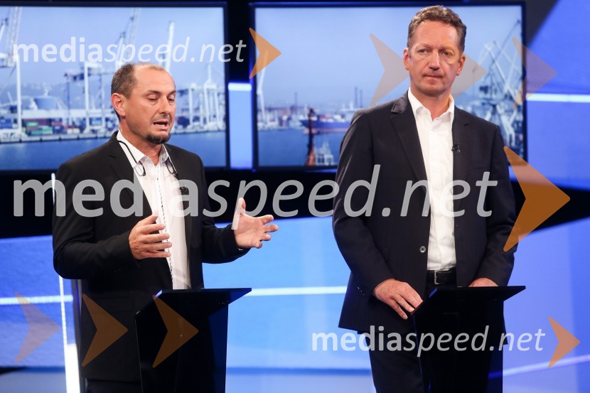  Gašpar Gašpar  Mišič, bivši predsednik uprave Luka Koper;  Boris Popovič, župan KopraPredvolilno soočenje županskih kandidatov na POP TV