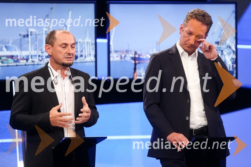  Gašpar Gašpar  Mišič, bivši predsednik uprave Luka Koper;  Boris Popovič, župan KopraPredvolilno soočenje županskih kandidatov na POP TV