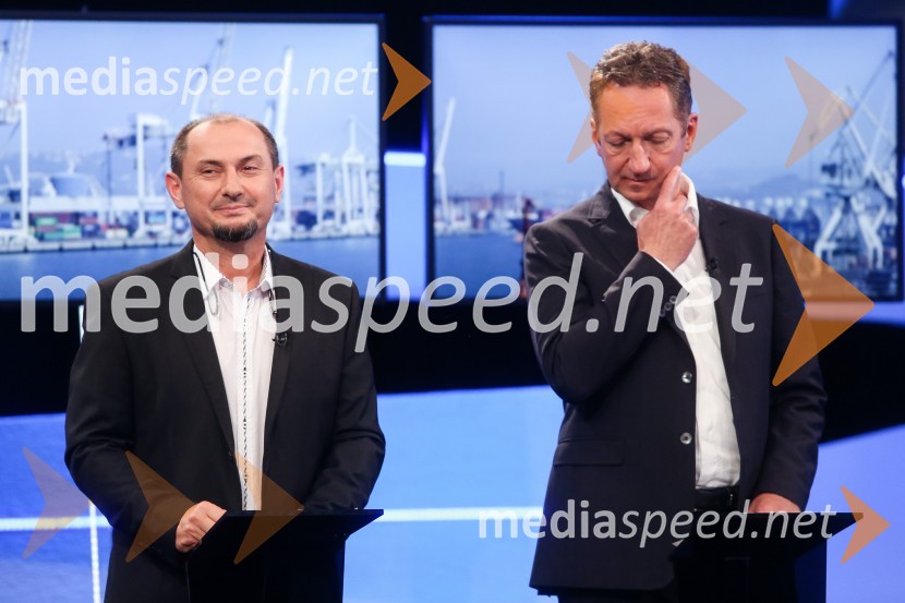  Gašpar Gašpar  Mišič, bivši predsednik uprave Luka Koper;  Boris Popovič, župan KopraPredvolilno soočenje županskih kandidatov na POP TV