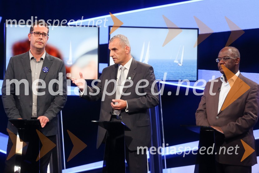  Aleš Bržan, kandidat za župana MOK;  Gregor Strmčnik, kandidat za župana Ankarana;  Peter Bossman, župan, občina PiranPredvolilno soočenje županskih kandidatov na POP TV