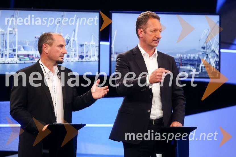  Gašpar Gašpar  Mišič, bivši predsednik uprave Luka Koper;  Boris Popovič, župan KopraPredvolilno soočenje županskih kandidatov na POP TV