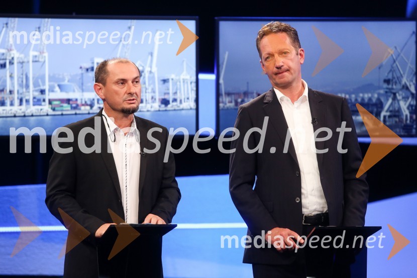  Gašpar Gašpar  Mišič, bivši predsednik uprave Luka Koper;  Boris Popovič, župan KopraPredvolilno soočenje županskih kandidatov na POP TV