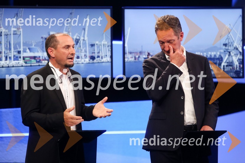  Gašpar Gašpar  Mišič, bivši predsednik uprave Luka Koper;  Boris Popovič, župan KopraPredvolilno soočenje županskih kandidatov na POP TV