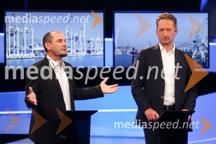  Gašpar Gašpar  Mišič, bivši predsednik uprave Luka Koper;  Boris Popovič, župan KopraPredvolilno soočenje županskih kandidatov na POP TV