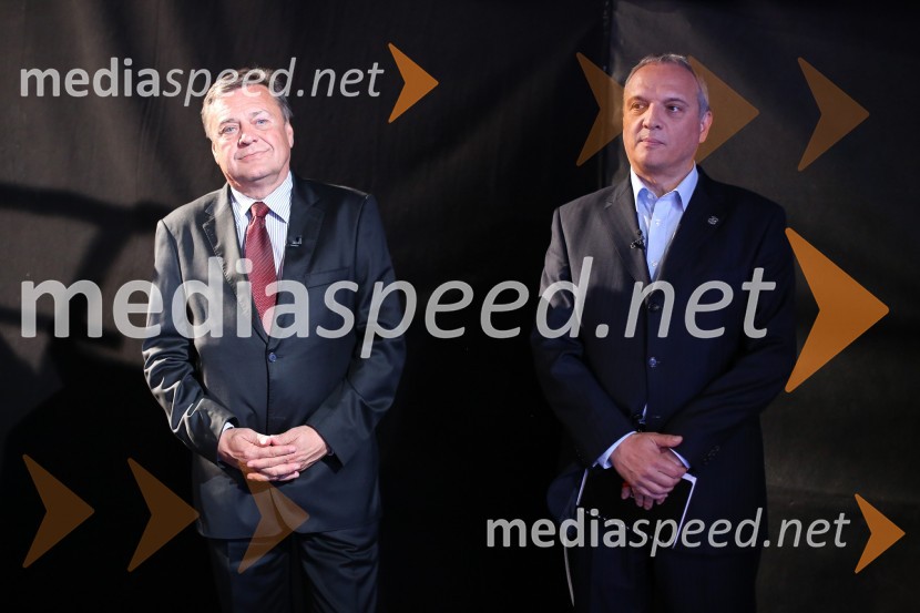  Zoran Janković, župan MOL, predsednik PS;  Damjan Damjanovič, direktor Slovenske filharmonije Predvolilno soočenje županskih kandidatov na POP TV
