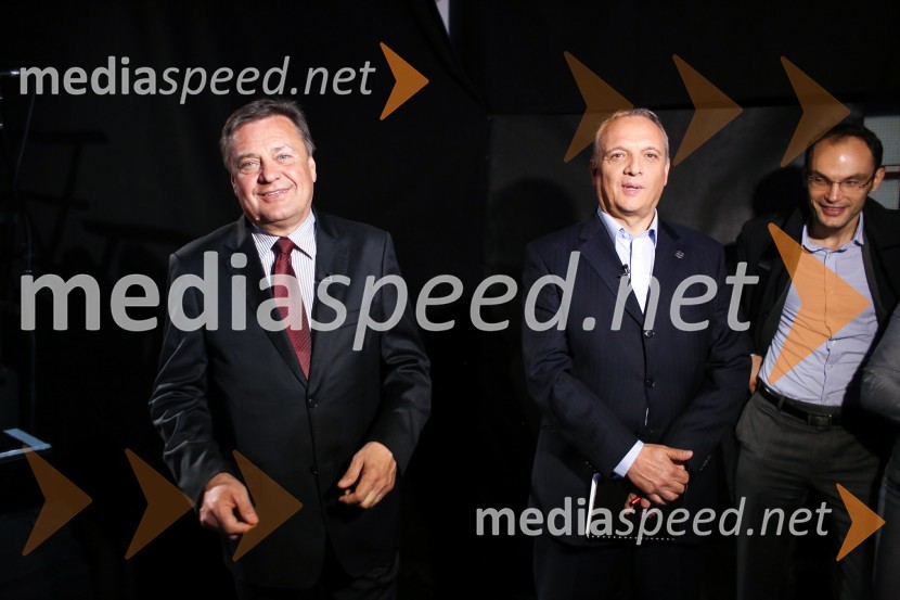  Zoran Janković, župan MOL, predsednik PS;  Damjan Damjanovič, direktor Slovenske filharmonije ;  ... Predvolilno soočenje županskih kandidatov na POP TV