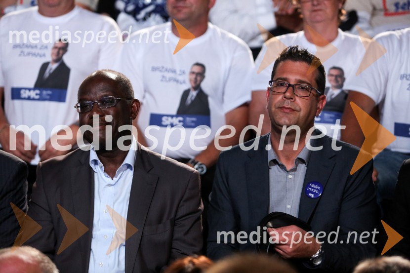  Peter Bossman, župan, občina Piran;  Aleš Bržan, kandidat za župana MOKPredvolilno soočenje županskih kandidatov na POP TV