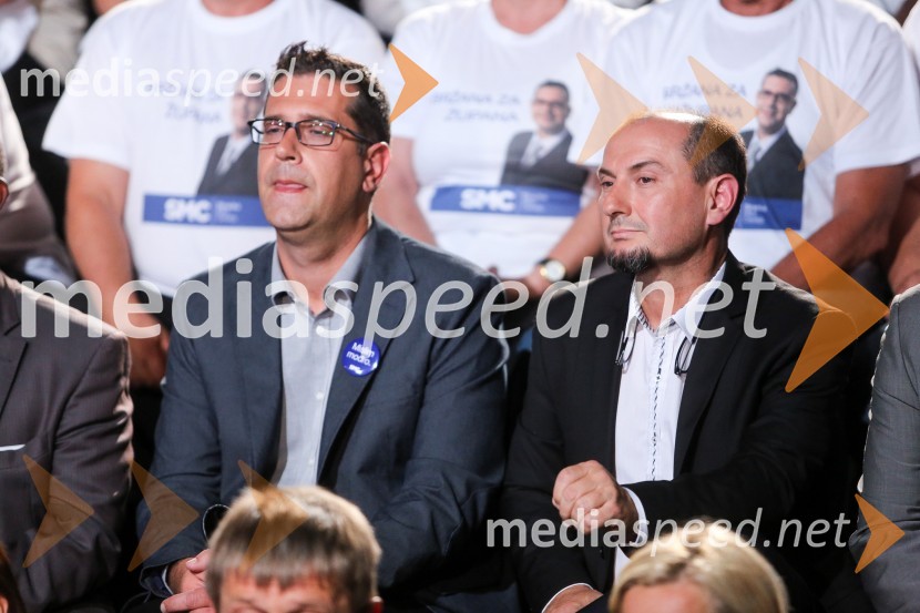  Aleš Bržan, kandidat za župana MOK;  Gašpar Gašpar  Mišič, bivši predsednik uprave Luka KoperPredvolilno soočenje županskih kandidatov na POP TV