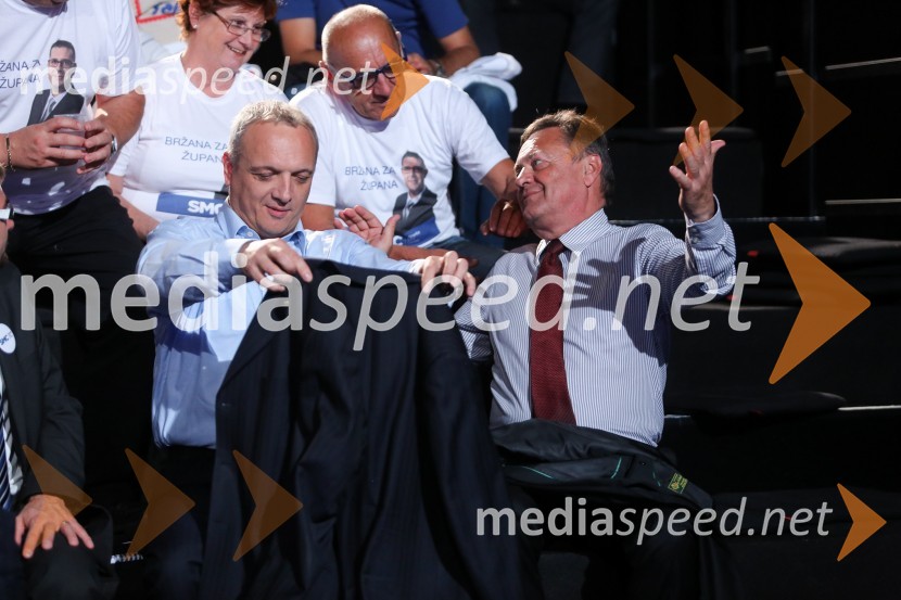  Damjan Damjanovič, direktor Slovenske filharmonije ;  Zoran Janković, župan MOL, predsednik PSPredvolilno soočenje županskih kandidatov na POP TV