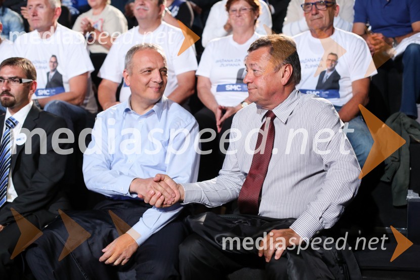  Damjan Damjanovič, direktor Slovenske filharmonije ;  Zoran Janković, župan MOL, predsednik PSPredvolilno soočenje županskih kandidatov na POP TV