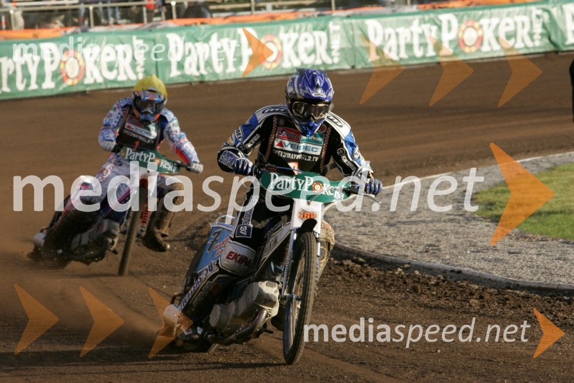Matej Žagar (Slovenija) in Jason Crump (Avstralija)SPEEDWAY GRAND PRIX, VN Švedske 2007