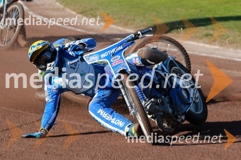  Žiga Kovačič, AMD Krško;  Matej Žagar, speedwayist (Slovenija)Speedway, padec Žagarja in Kovačiča na finalu DP