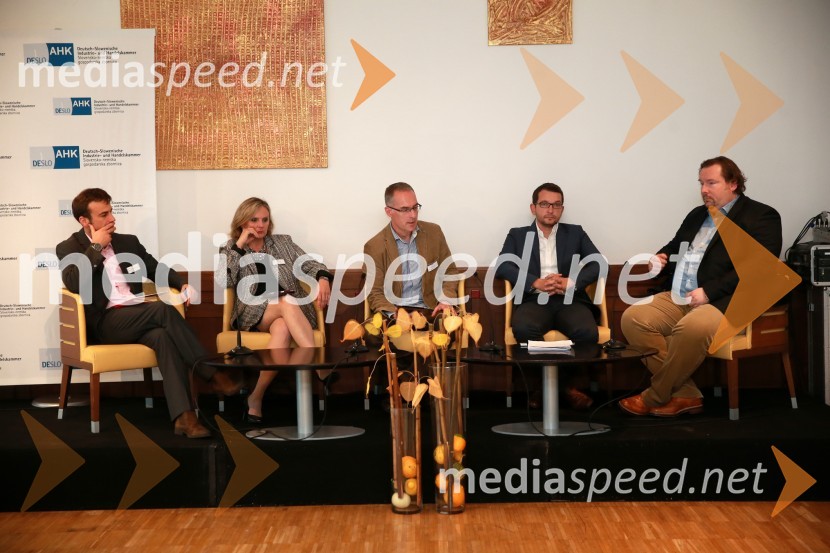  Andrej Krašek, direktor, Agencija RS za varstvo konkurence;  Mateja Mikec, direktorica družbe, Interseroh d.o.o.;  Igor Evgen Bergant, TV voditelj; dr. Marko Milosavljević, Katedra za novinarstvo Fakultete za družbene vede; dr. Klemen Podobnik, predstojnik, Katedra za civilno pravo, Pravna fakulteta v LjubljaniOmejevanje konkurence, Nemški Forum