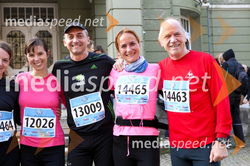  ... ;  ... ;  ... ; mag. Dušan  Semolič, predsednik ZSSSVolkswagen 19. Ljubljanski maraton 2014