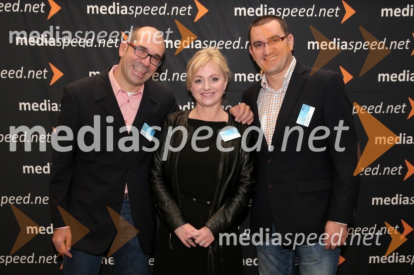  Miloš Djajić, predsednik, Društvo Srbije za odnose z javnostmi;  Ksenija Renko, Jupiter Zagreb;  Dragan Močević, direktor agencije Prime Communications18. SKOJ 2014, Slovenska konferenca za odnose z javnostmi, 1. dan