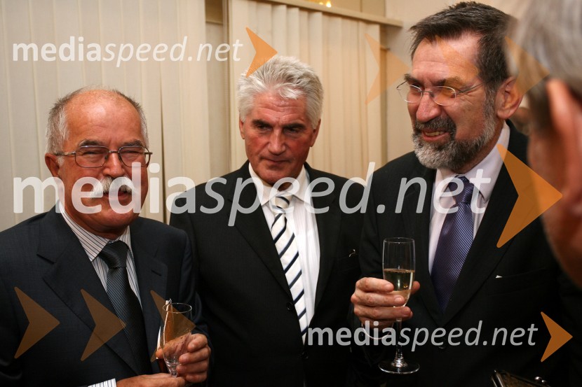 Dr. Boštjan Žekš, predsednik SAZU, dr. Ludvik Toplak, nekdanji rektor mariborske univerze in dr. Jure Zupan, minister za znanost, visoko šolstvoPremiera opere Knez Igor v SNG Maribor