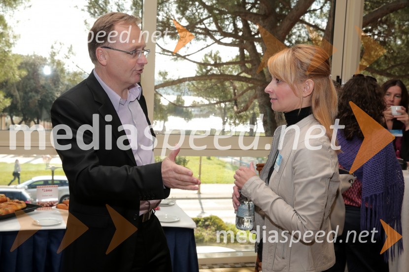 mag. Branko Žibret, partner, A.T. Kearney; mag. Marjeta Tič Vesel, Pristop18. SKOJ 2014, Slovenska konferenca za odnose z javnostmi, 1. dan