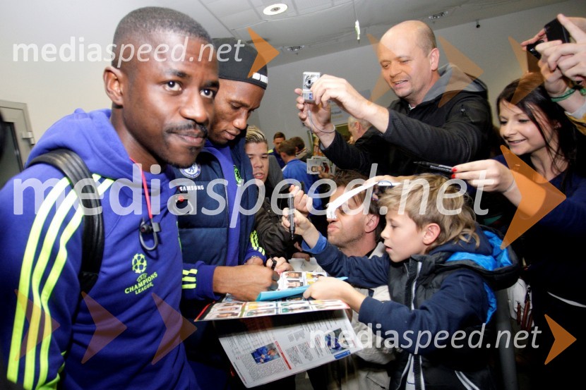 Prihod nogometašev Chelsea v Maribor