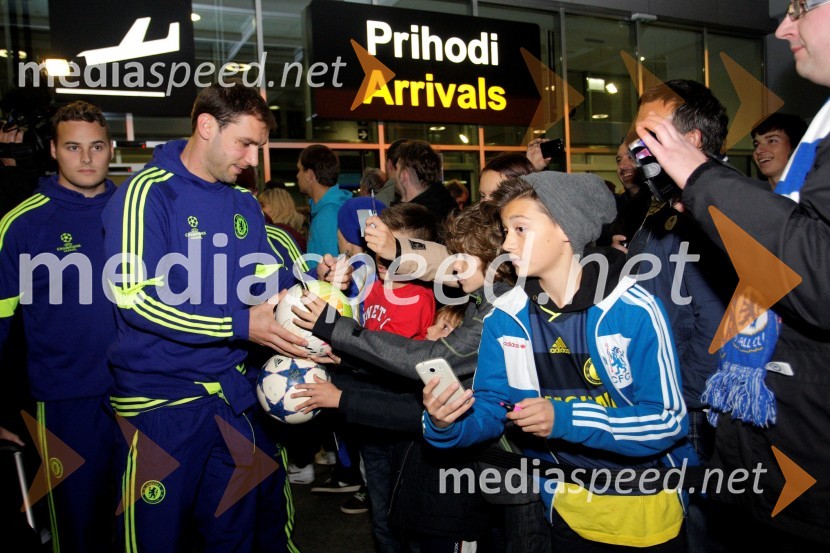 Prihod nogometašev Chelsea v Maribor