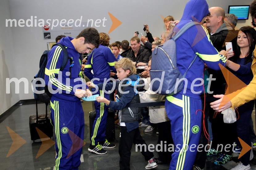 Prihod nogometašev Chelsea v Maribor