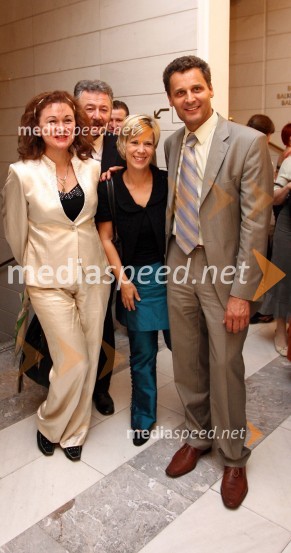 Galja Gorčeva, operna pevka, Valentin Pivovarov, operni pevec, Karen Kamenšek, umetniški vodja Opere in baleta v sezoni 2007/2008 in Danilo Rošker, direktor SNG MariborPremiera opere Knez Igor v SNG Maribor