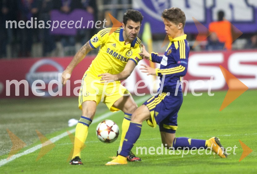  Cesc Fàbregas, nogometaš, Chelsea;  Luka Zahovič, nogometaš NK MariborIzenačenje veliko kot zmaga, NK Maribor izenačeno s FC Chelsea