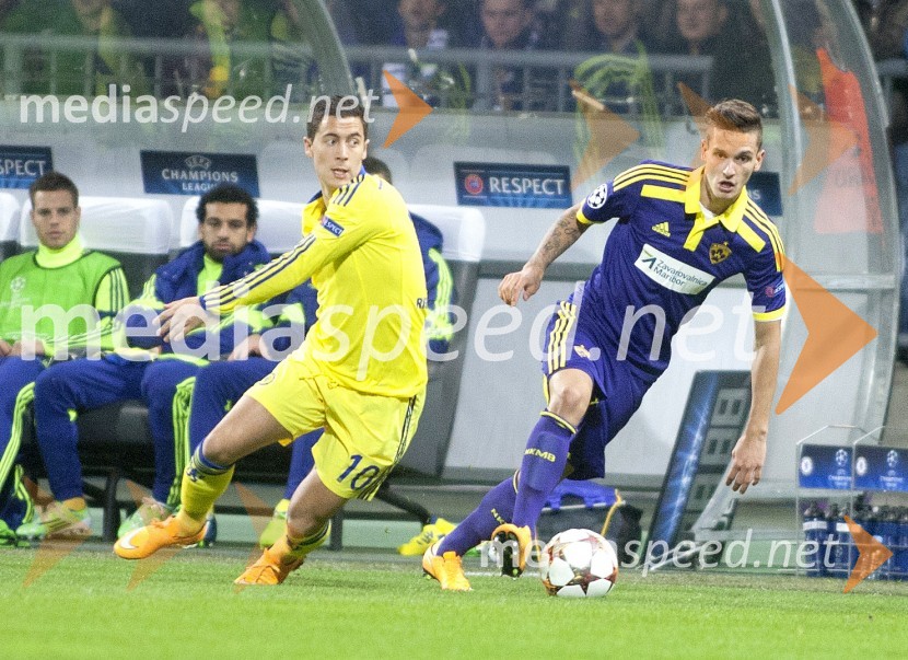  Eden Hazard, nogometaš, Chelsea;  Petar Stojanović, nogometaš, NK MariborIzenačenje veliko kot zmaga, NK Maribor izenačeno s FC Chelsea