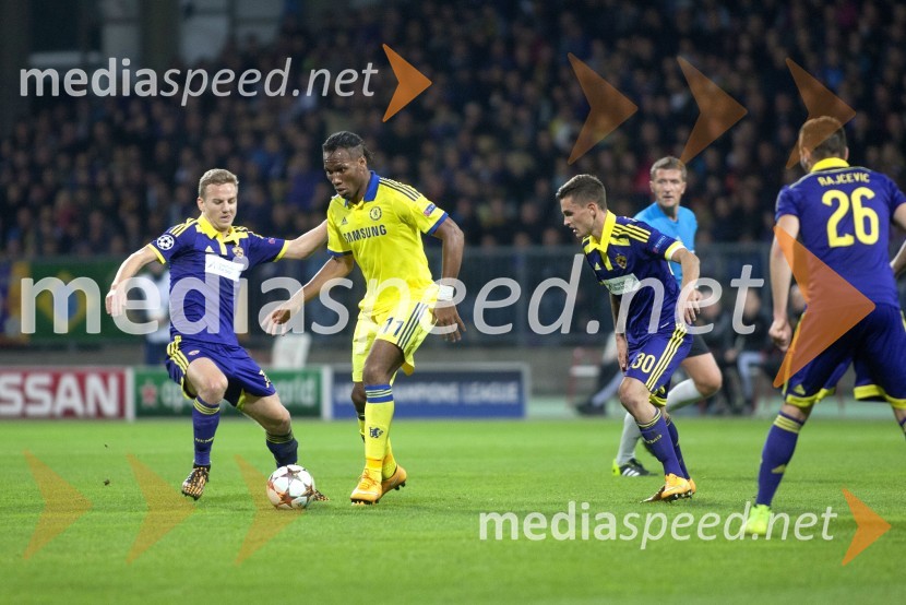  Aleš Mertelj, nogometaš, NK Maribor;  Didier Drogba, nogometaš, Chelsea;  Petar Stojanović, nogometaš, NK Maribor;  Aleksander Rajčević, nogometašIzenačenje veliko kot zmaga, NK Maribor izenačeno s FC Chelsea