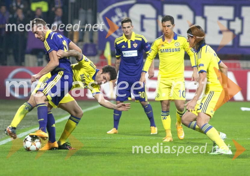  Agim Ibraimi, nogometaš, NK Maribor;  Cesc Fàbregas, nogometaš, Chelsea;  Petar Stojanović, nogometaš, NK Maribor;  Eden Hazard, nogometaš, Chelsea;  Filipe Luis, nogometaši, ChelseaIzenačenje veliko kot zmaga, NK Maribor izenačeno s FC Chelsea