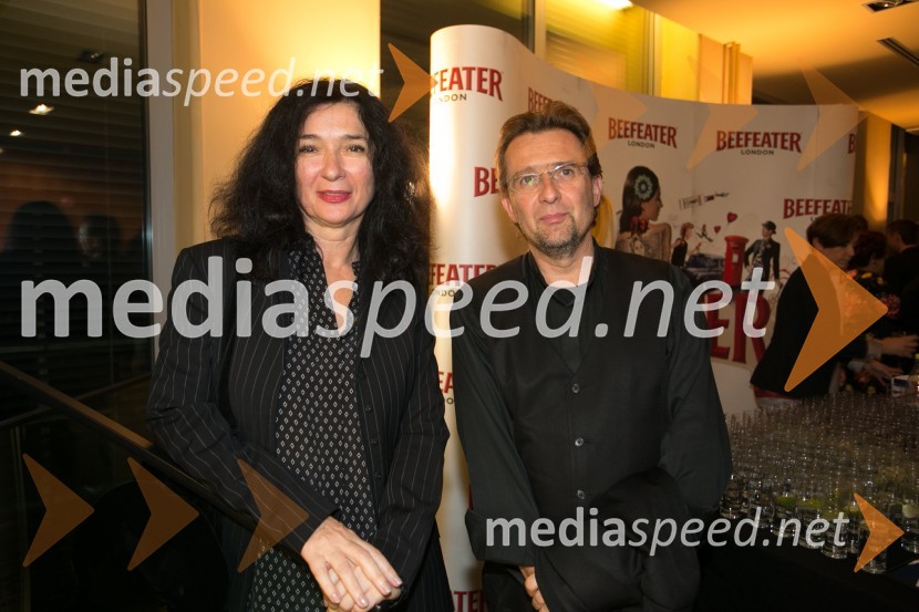  Zdenka Badovinac, direktorica Moderne galerije in Muzeja za sodobno umetnost Metelkova;  Roman Uranjek, slikarVeliki Gatsby, premiera predstave