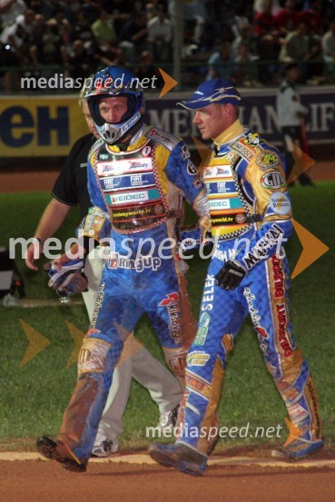 Andreas Jonsson in Tony Rickardsson, oba ŠvedskaSPEEDWAY, Speedway Grand Prix - VN Italije 2005 dirka