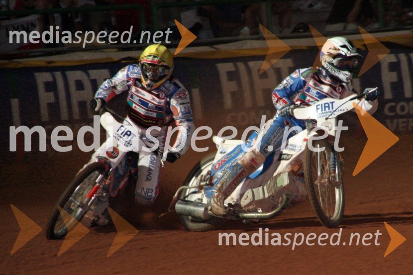 Jason Crump, Avstralija in Nicki Pedersen, DanskaSPEEDWAY, Speedway Grand Prix - VN Italije 2005 dirka