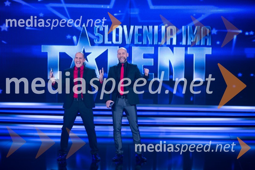  Vid  Valič, voditelj;  Peter Poles, voditeljSlovenija ima talent 2014, prva polfinalna oddaja
