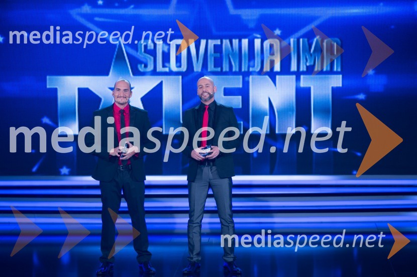  Vid  Valič, voditelj;  Peter Poles, voditeljSlovenija ima talent 2014, prva polfinalna oddaja
