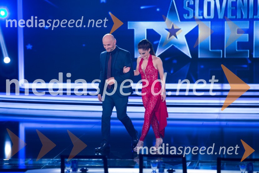  Branko Čakarmiš,  programski direktor Pro Plusa;  Ana Klašnja, balerinaSlovenija ima talent 2014, prva polfinalna oddaja