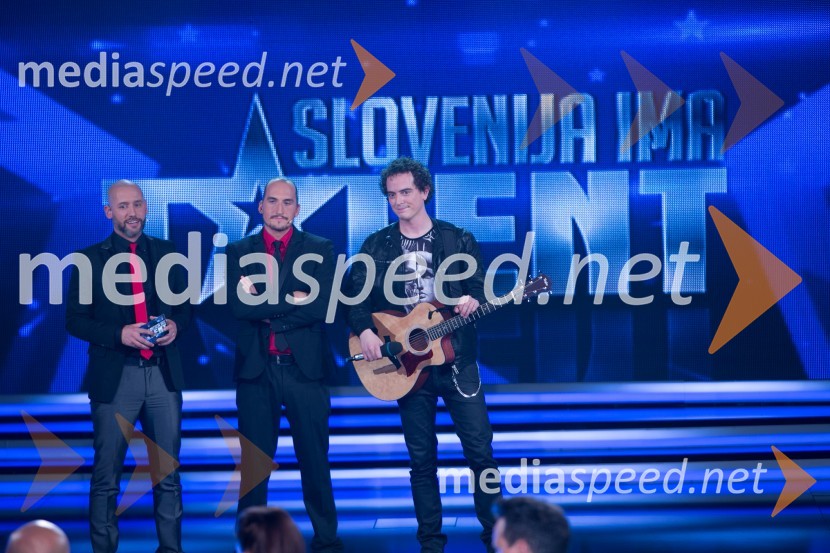  Peter Poles, voditelj;  Vid  Valič, voditelj;  Dare Barbič, Dare AcousticSlovenija ima talent 2014, prva polfinalna oddaja