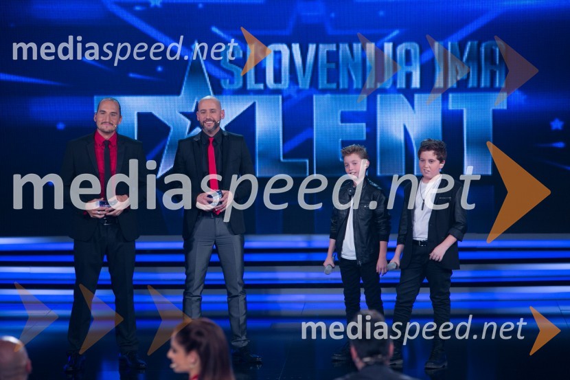  Vid  Valič, voditelj;  Peter Poles, voditelj;  Jaka Dolinšek;  Maks DolinšekSlovenija ima talent 2014, prva polfinalna oddaja