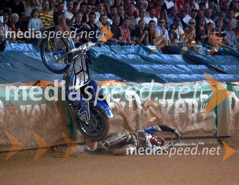 Padec Mateja ŽagarjaSPEEDWAY GRAND PRIX, VN Danske 2007, padec Mateja Žagarja