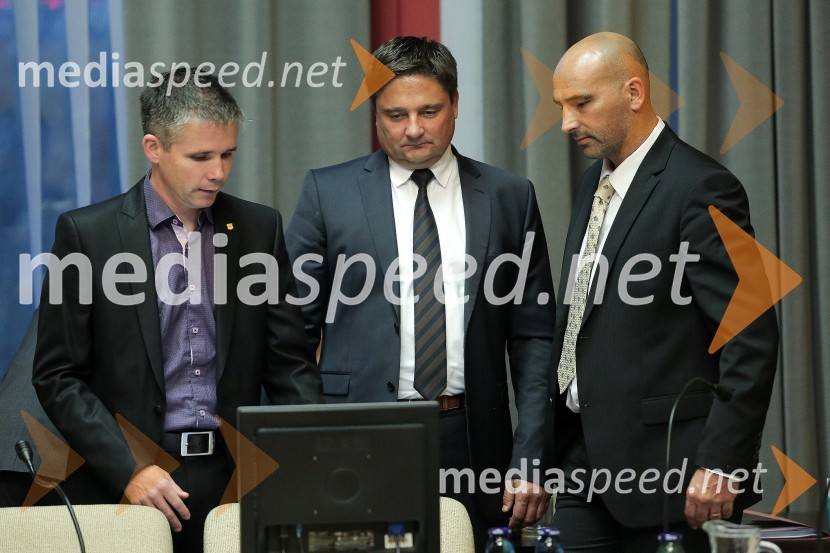  Jakob  Klofutar, mestni svetnik MO Kranj, VZK in podžupan;  Boštjan Trilar, župan občine Kranj;  Primož  Terplan, mestni svetnik Mo Kranj, SMC in podžupanMestna občina Kranj, ustanovna seja Mestnega sveta