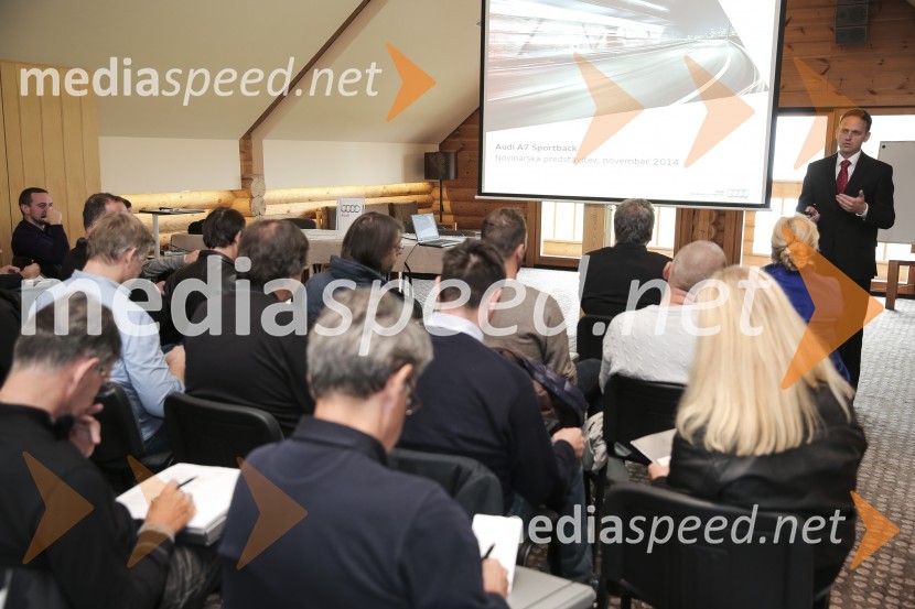  Franci Bolta, direktor znamke Audi pri podjetju Porsche Slovenija d.o.o.Audi A7, slovenska predstavitev