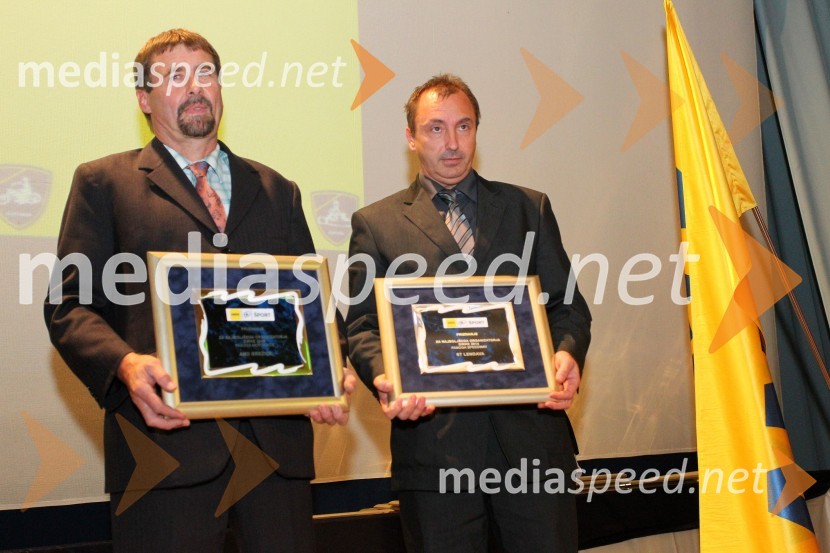  Ivan Slopšek, predsednik AMD Brežice;  Andrej Matjašec, predsednik ST LendavaPodelitev nagrad državnim prvakom AMZS