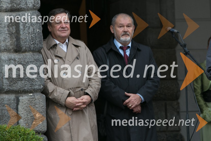  Zoran Janković, župan MOL, predsednik PS;  Rado Stojanovič, organizator, Martinovanje v LjubljaniZnani Slovenci martinovali v Ljubljani