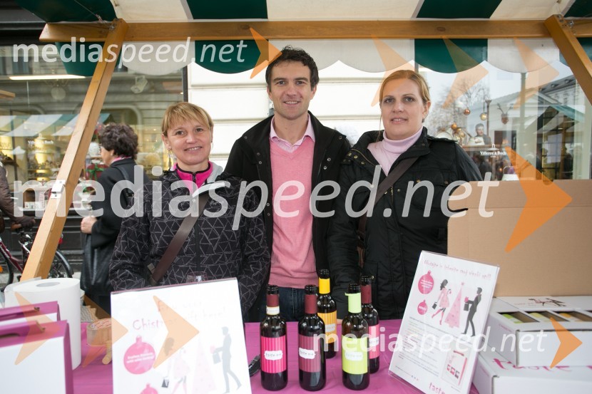  Vanja Mramor, organizatorka prireditev;  Stane Berlec, Taste me;  Lara Berlec, Taste meZnani Slovenci martinovali v Ljubljani