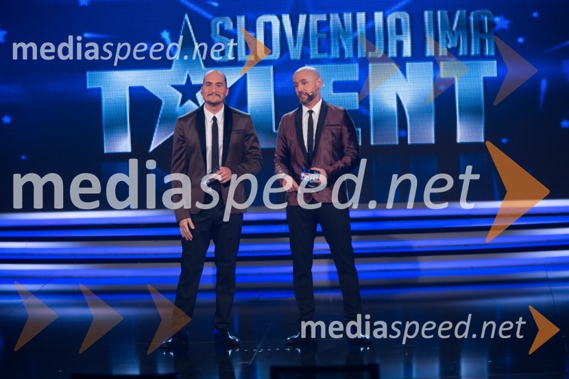  Vid  Valič, voditelj;  Peter Poles, voditeljSlovenija ima talent 2014, druga polfinalna oddaja