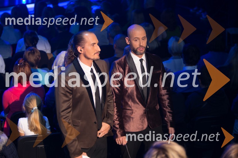  Vid  Valič, voditelj;  Peter Poles, voditeljSlovenija ima talent 2014, druga polfinalna oddaja