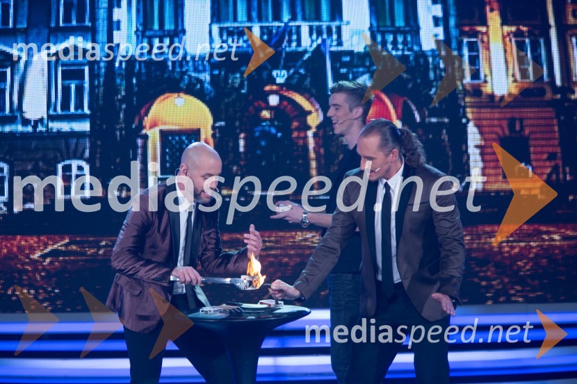  Peter Poles, voditelj;  Vid  Valič, voditeljSlovenija ima talent 2014, druga polfinalna oddaja